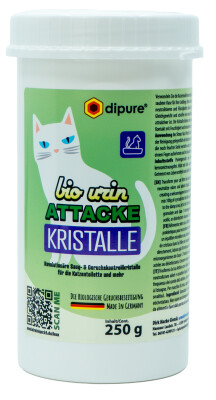 dipure® Urin Attacke Crystals - probiotic litter box additive against odors, supports litter box use, 250 g
