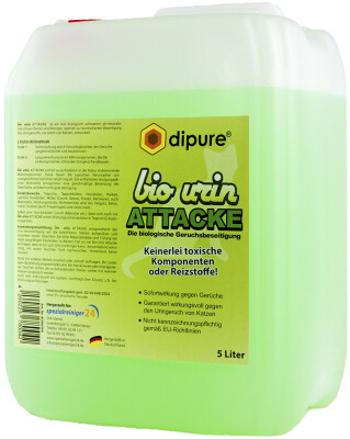 dipure® Cat Urine Cleaner and Odor Neutralizer with Microorganisms - Bio Urin Attacke 5 liters canister