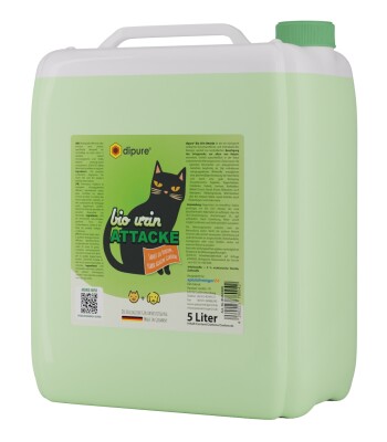 dipure® Katzenurin-Entferner - Urin Attacke - Geruchsentferner mit Mikroorganismen 5 Liter Kanister