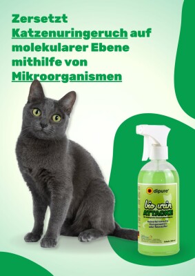 Nettoyant d'urine de chat Dipure® - Attaque d'urine biologique - Élim