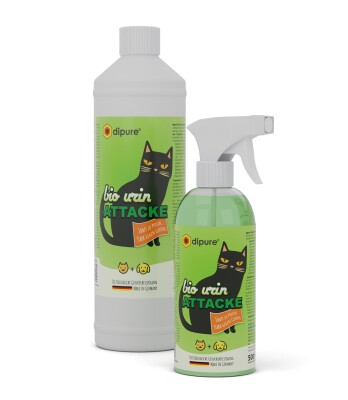 dipure® Cat Urine Cleaner and Odor Neutralizer with Microorganisms - Urin Attacke