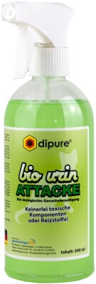 dipure® Katzenurin-Entferner - Bio Urin Attacke - Geruchsentferner mit Mikroorganismen 500 ml Sprühflasche