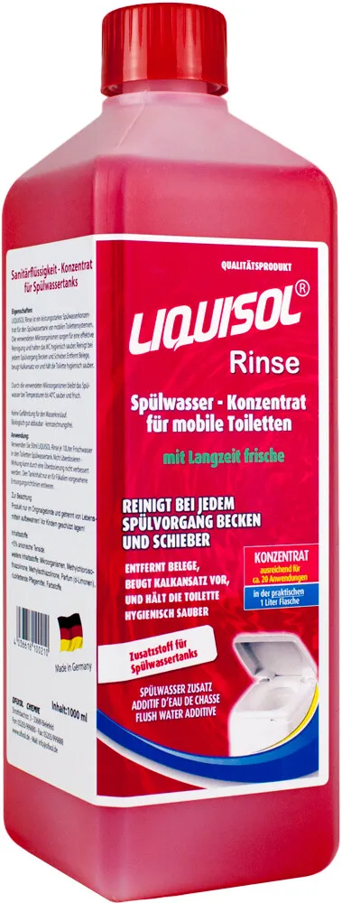 Produktbild von Liquisol Rinse Zusatzkonzentrat für Spülwassertanks von mobilen Toiletten