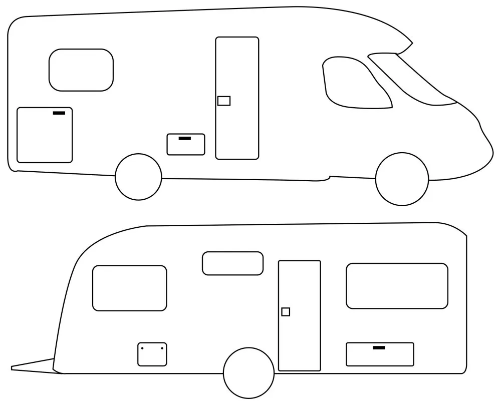 Camper bzw. Wohnmobil Illustration